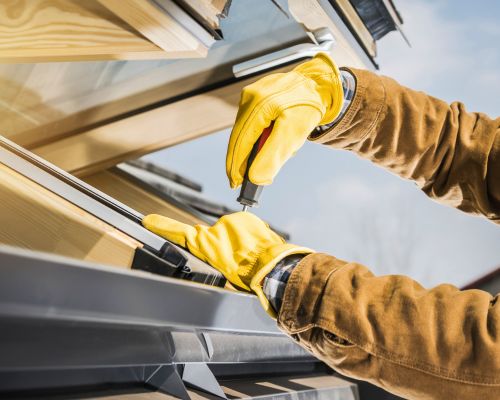 Skylight repairing on roof of LA